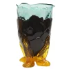 Clear Vase Extra Colour - Clear Aqua, Matt Aubergine And Clear Yellow