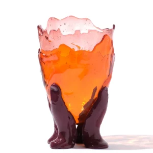 Clear Vase Extra Colour - Clear Pink, Clear Orange And Matt Cherry