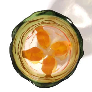 Clear Vase Extra Colour - Clear Bottle Green, Clear Light Ruby And Matt Pastel Yellow
