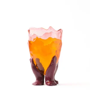 Clear Vase Extra Colour - Clear Pink, Clear Orange And Matt Cherry