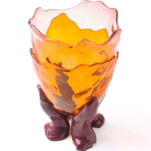 Clear Vase Extra Colour - Clear Pink, Clear Orange And Matt Cherry