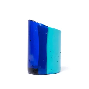 Cut Vase S - Clear Blue, Turquoise