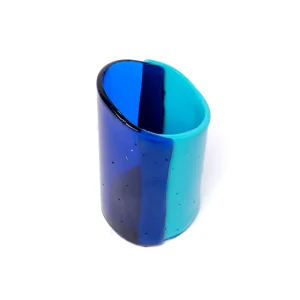 Cut Vase S - Clear Blue, Turquoise
