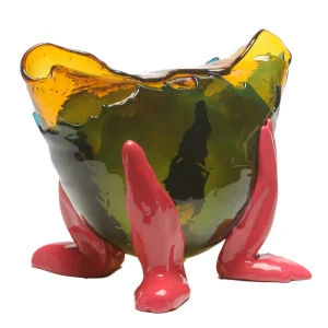 Fioca Vase Extra Colour - Clear Amber, Emerald And Matt Fuchsia