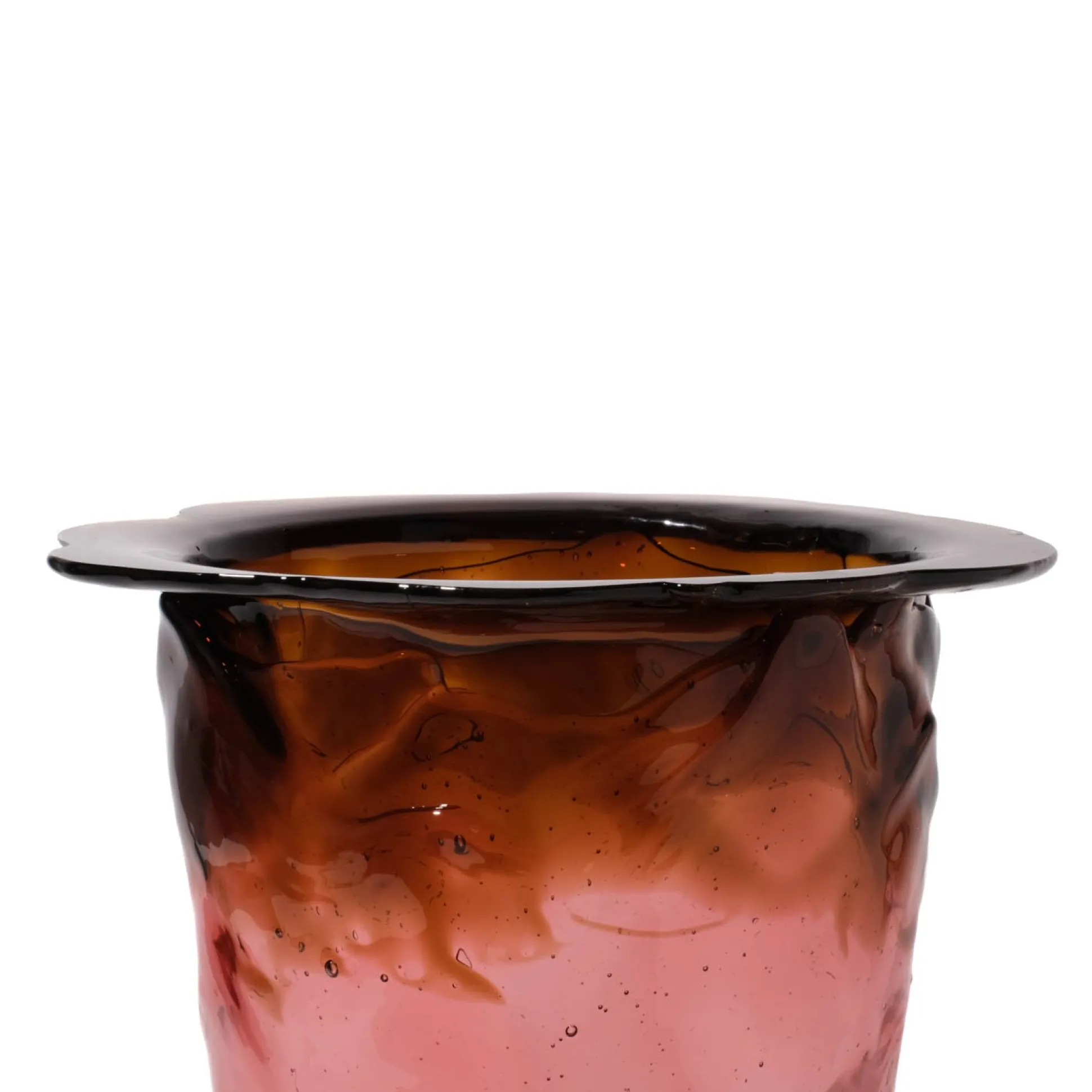 flower_vase__clear_brown__6.webp Flower Vase - Clear Brown, Clear Antique Pink And Matt Pastel Yellow