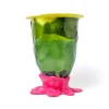 Flower Vase - Fluo Yellow, Clear Bottle Green, Fuchsia
