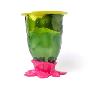 Flower Vase - Fluo Yellow, Clear Bottle Green, Fuchsia