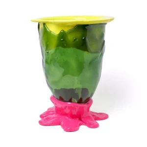 Flower Vase - Fluo Yellow, Clear Bottle Green, Fuchsia