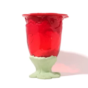 Flower Vase - Red, Clear Red, Mint