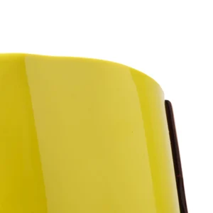 Four Lines Vase - Clear Antique Pink And Matt Fluo Yellow