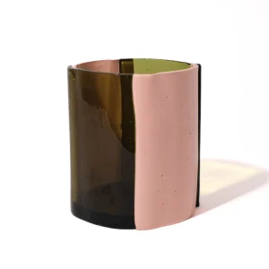 Four Lines Vase - Clear Bottle Green, Matt Salmon