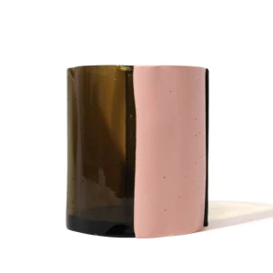 Four Lines Vase - Clear Bottle Green, Matt Salmon