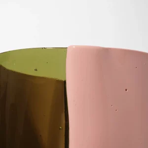 Four Lines Vase - Clear Bottle Green, Matt Salmon