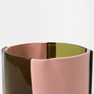 Four Lines Vase - Clear Bottle Green, Matt Salmon