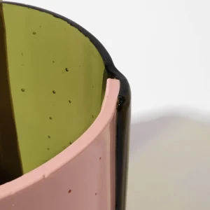 Four Lines Vase - Clear Bottle Green, Matt Salmon