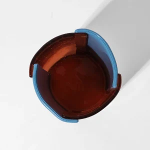 Four Lines Vase - Clear Light Ruby, Blue
