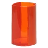 Four Lines Vase - Clear Orange, Matt Orange