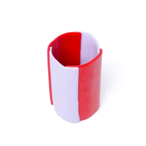 Four Lines Vase - Matt Coral, Lilac
