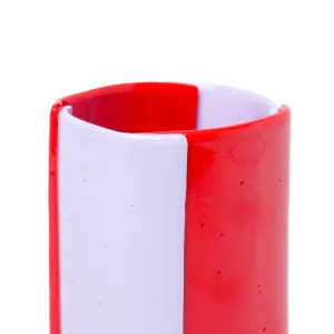 Four Lines Vase - Matt Coral, Lilac