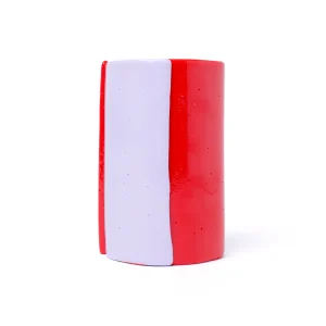 Four Lines Vase - Matt Coral, Lilac