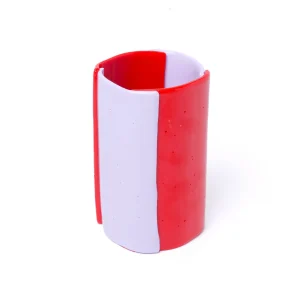 Four Lines Vase - Matt Coral, Lilac
