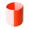 Four Lines Vase - Matt Orange, Matt Pink