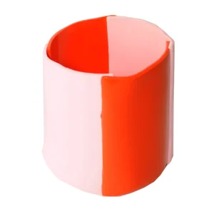 Four Lines Vase - Matt Orange, Matt Pink