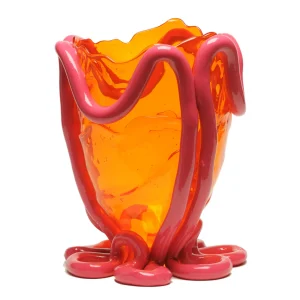 Indian Summer Vase - Clear Orange, Matt Fuchsia