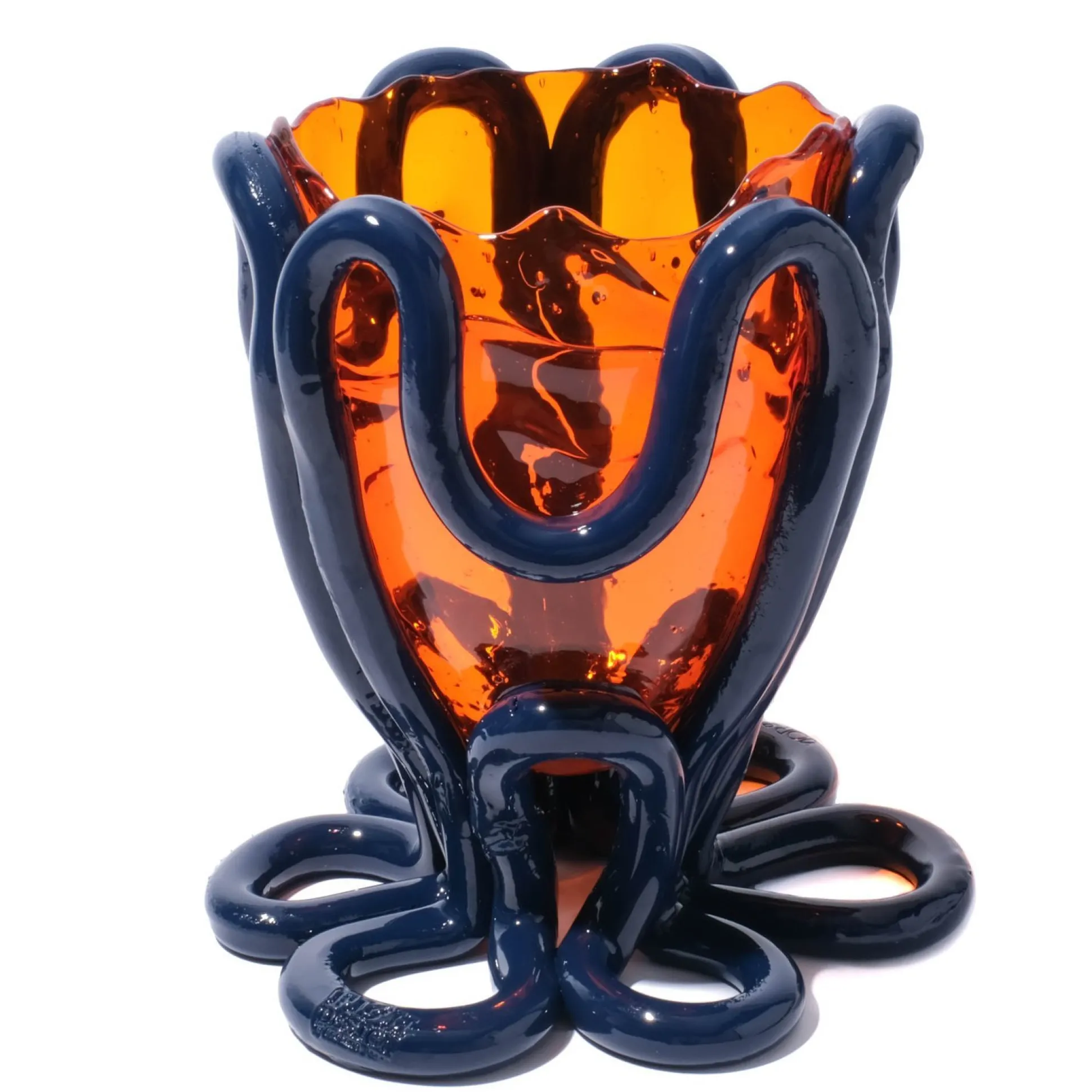 indian_summer_vase__clear_1-10.webp Indian Summer Vase - Clear Orange, Matt Blue