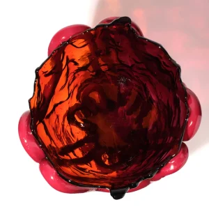Indian Summer Vase Extra Colour - Clear Fuchsia, Orange, Matt Bordeaux