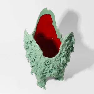 Lava Vase - Aqua, Coral