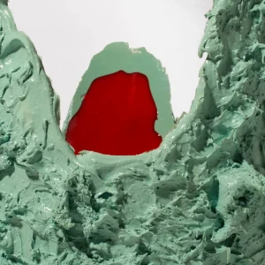 Lava Vase - Aqua, Coral