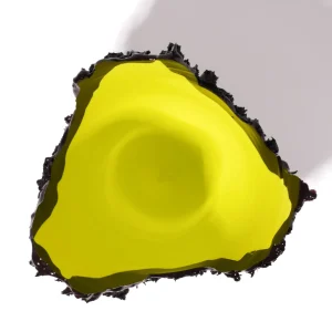 Lava Vase - Matt Aubergine And Matt Fluo Yellow