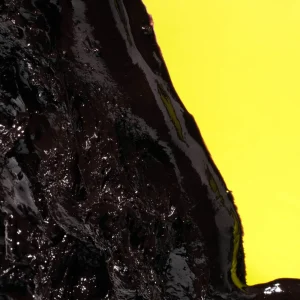 Lava Vase - Matt Aubergine And Matt Fluo Yellow