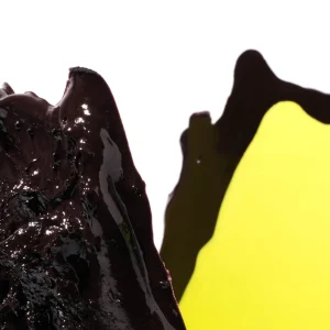 Lava Vase - Matt Aubergine And Matt Fluo Yellow