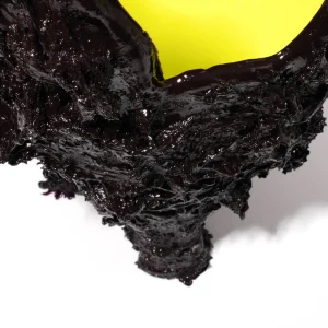 Lava Vase - Matt Aubergine And Matt Fluo Yellow
