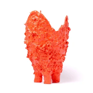 Lava Vase - Matt Pastel Orange, Cherry