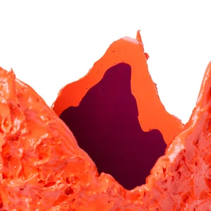 Lava Vase - Matt Pastel Orange, Cherry