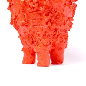 Lava Vase - Matt Pastel Orange, Cherry