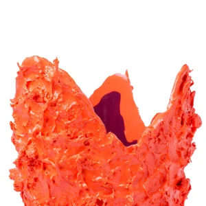 Lava Vase - Matt Pastel Orange, Cherry