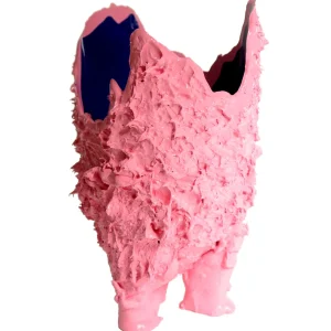 Lava Vase - Matt Pastel Pink And Blue