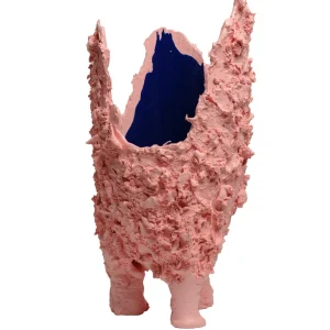 Lava Vase - Matt Pastel Pink And Blue