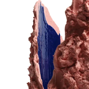 Lava Vase - Matt Pastel Pink And Blue