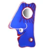 Look At Me Mirror - Clear Blue, Matt Red And Pink