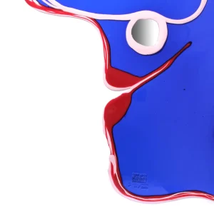 Look At Me Mirror - Clear Blue, Matt Red And Pink