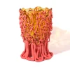 Medusa Vase - Clear Amber, Matt Dark Salmon