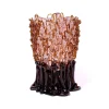 Medusa Vase - Clear Pink And Clear Brown