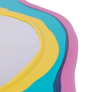 Mirror - Clear Antique Pink, Turquoise, Pastel yellow