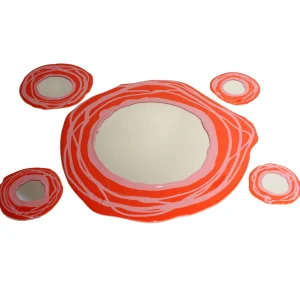 Mirror - Matt Orange And Matt Pink