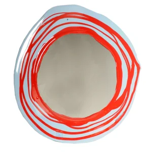 Mirror - Matt Pastel Blue And Coral